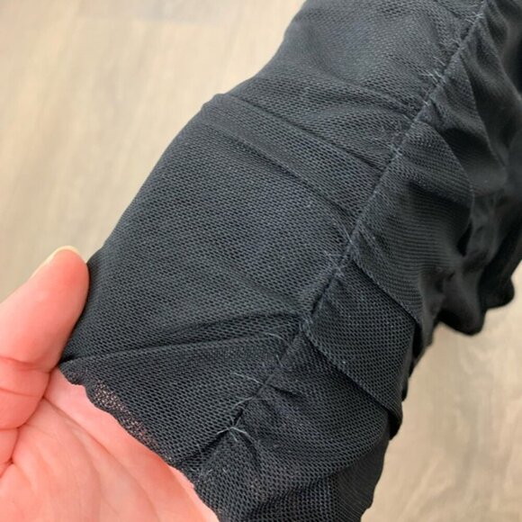 White Fox Boutique Corset Top Cropped Bustier Draped Black Size XS - Picture 6 of 16